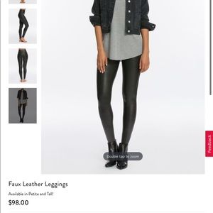 Spanx Faux Leather Leggings Size XS